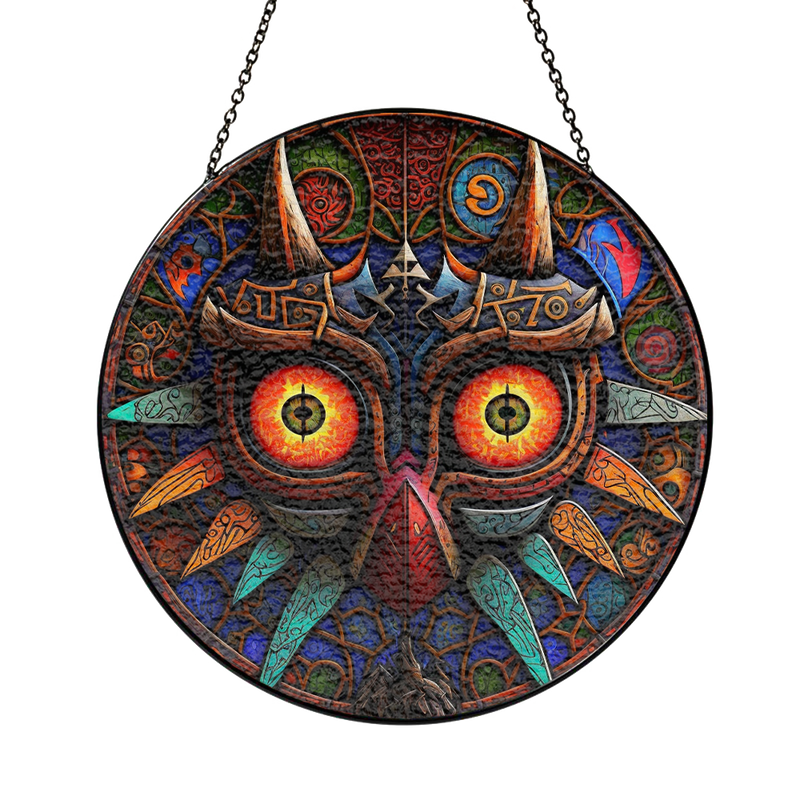 Legend Of Zelda Mask Stained Glass Suncatcher