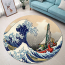 Legend Of Zelda The Great Wave Japan Round Rug