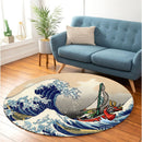 Legend Of Zelda The Great Wave Japan Round Rug