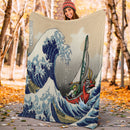 Legend Of Zelda The Great Wave Premium Blanket