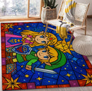 Legend of Zelda Stained Glass Rectangular Area Rug
