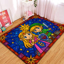 Legend of Zelda Stained Glass Rectangular Area Rug