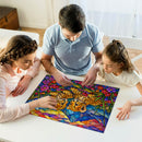 Cute Cheetah Stained Glass Jigsaw Puzzle