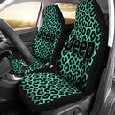 Leopard Pattern Skin Green Custom Car Seat Covers Decor Protectors