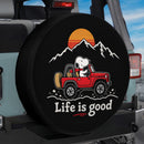 Life Is Good Snoopy Dog Drive Car Spare Tire Cover