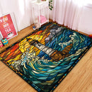 Lighthouse Stained Glass Rectangular Area Rug