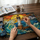 Lighthouse Stained Glass Jigsaw Puzzle