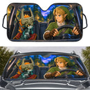 Link x Midna The Legend Of Zelda Twilight Princess Car Auto Sunshades