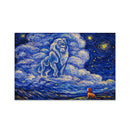 Lion King Starry Night Art Style Jigsaw Puzzle