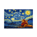 Lion King Under Starry Night Jigsaw Puzzle