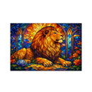 Lion Stained Glass Jigsaw Puzzle
