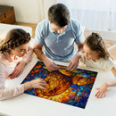 Lion Stained Glass Jigsaw Puzzle