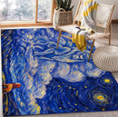 Lion King Starry Night Art Style Rectangular Area Rug