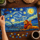 Lion King Under Starry Night Jigsaw Puzzle