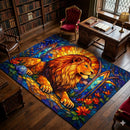 Lion Stained Glass Rectangular Area Rug
