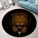 Lion Zipper Round Rug