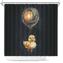 Little Chicken Watercolor Star Night Shower Curtain