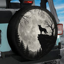 Lonely Wolf Moonlight Car Spare Tire Cover