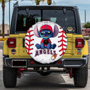 Los Angeles Angels Car Spare Tire Cover With Camera Hole
