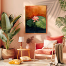 Lotus Watercolor - Living Room - Canvas Wall Art - Print - Wall Decor