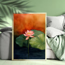 Lotus Watercolor - Living Room - Canvas Wall Art - Print - Wall Decor