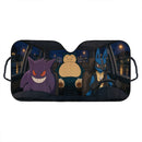 Lucario x Gengar x Snorlax Pokemon Car Auto Sunshades
