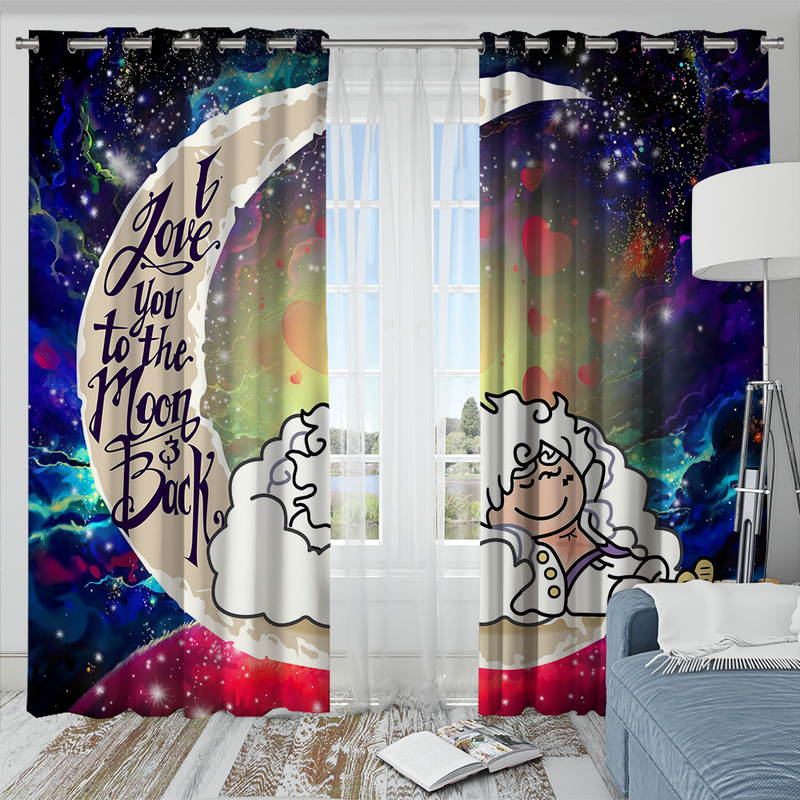 Luffy Gear 5 One Piece Love You To The Moon Galaxy Window Curtain