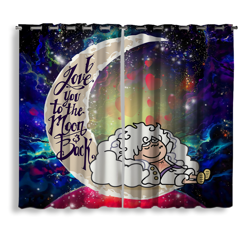 Luffy Gear 5 One Piece Love You To The Moon Galaxy Window Curtain