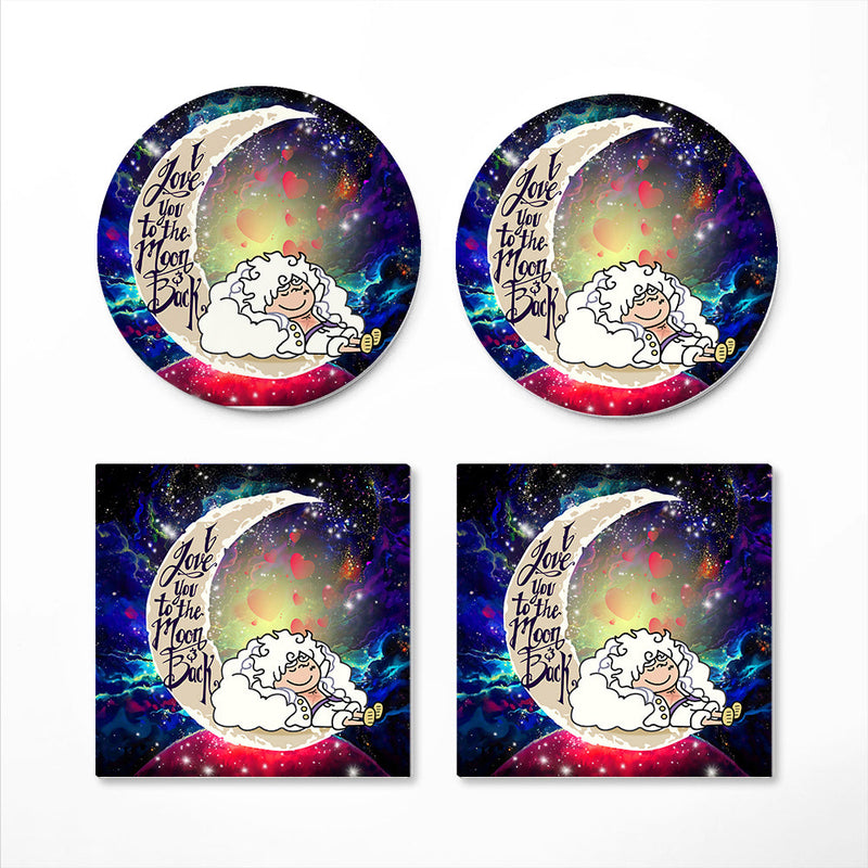 Luffy Gear 5 One Piece Love You To The Moon Galaxy Ceramic Decor Coaster - Gift Idea