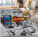 Luffy One Piece Comic Rectangular Area Rug