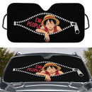 Luffy One Piece Peeking Zip Custom Car Windshield Sunshades