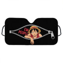 Luffy One Piece Peeking Zip Custom Car Windshield Sunshades