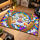 Luffy Gear 5 Stained Glass Rectangular Area Rug