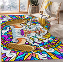 Luffy Gear 5 Stained Glass Rectangular Area Rug
