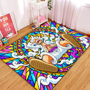 Luffy Gear 5 Stained Glass Rectangular Area Rug