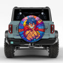 Luffy One Piece Stained Glass Car Spare Tire Cover