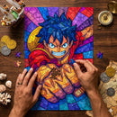 Luffy One Piece Stained Glass Jigsaw Puzzle