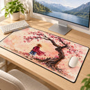 Luffy One Piece Under Cherry Blossom Desk Mat