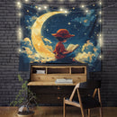 Luffy One Peace Reading On A Crescent Moon 1 Tapestry