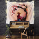 Luffy Stand One Piece Cherry Blossom Tapestry