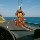 Luffy Cute One Piece Anime Meditating Custom Car Ornament Car Accessories Decoration