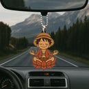 Luffy Cute One Piece Anime Meditating Custom Car Ornament Car Accessories Decoration