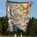 Lugia vs Ho-oh Pokemon Japan Style Woven Throw Blanket