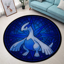Lugia Pokemon Stained Glass Round Rug