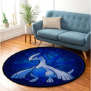 Lugia Pokemon Stained Glass Round Rug
