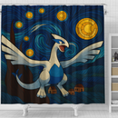 Lugia Pokemon Stained Glass Shower Curtain