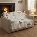 Lugia Pokemon in the Japan Landscape Woven Throw Blanket