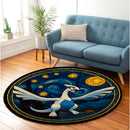 Lugia Starry Night Round Rug
