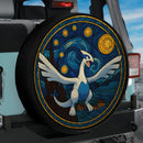 Lugia Starry Night Pokemon Stained Glass Jeep Car Spare Tire Cover