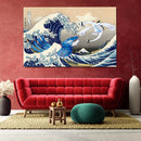 Lugia Vs Kyogre The Great Wave Japan - Living Room - Canvas Wall Art - Print - Wall Decor